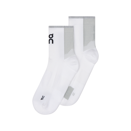 On Performance Run Sock Mid Unisex - White/Glacier