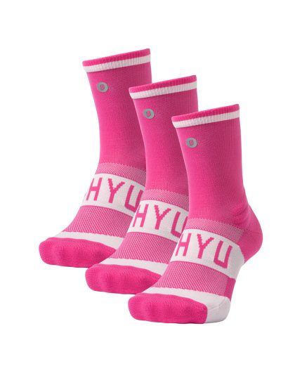 SHYU Training v2.0 Half Crew Socks - Pink 3pk