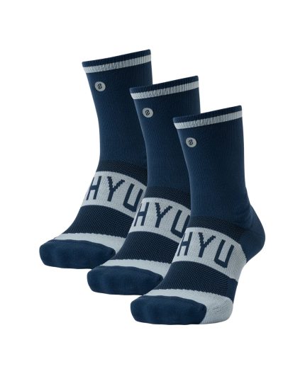 SHYU Training v2.0 Half Crew Socks - Navy 3pk