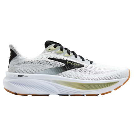 Brooks Mens Ghost 17 - White/Black/Tea - Neutral - AW25