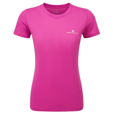 RonHill Womens Core S/S Tee - Razzmataz/ Bright White
