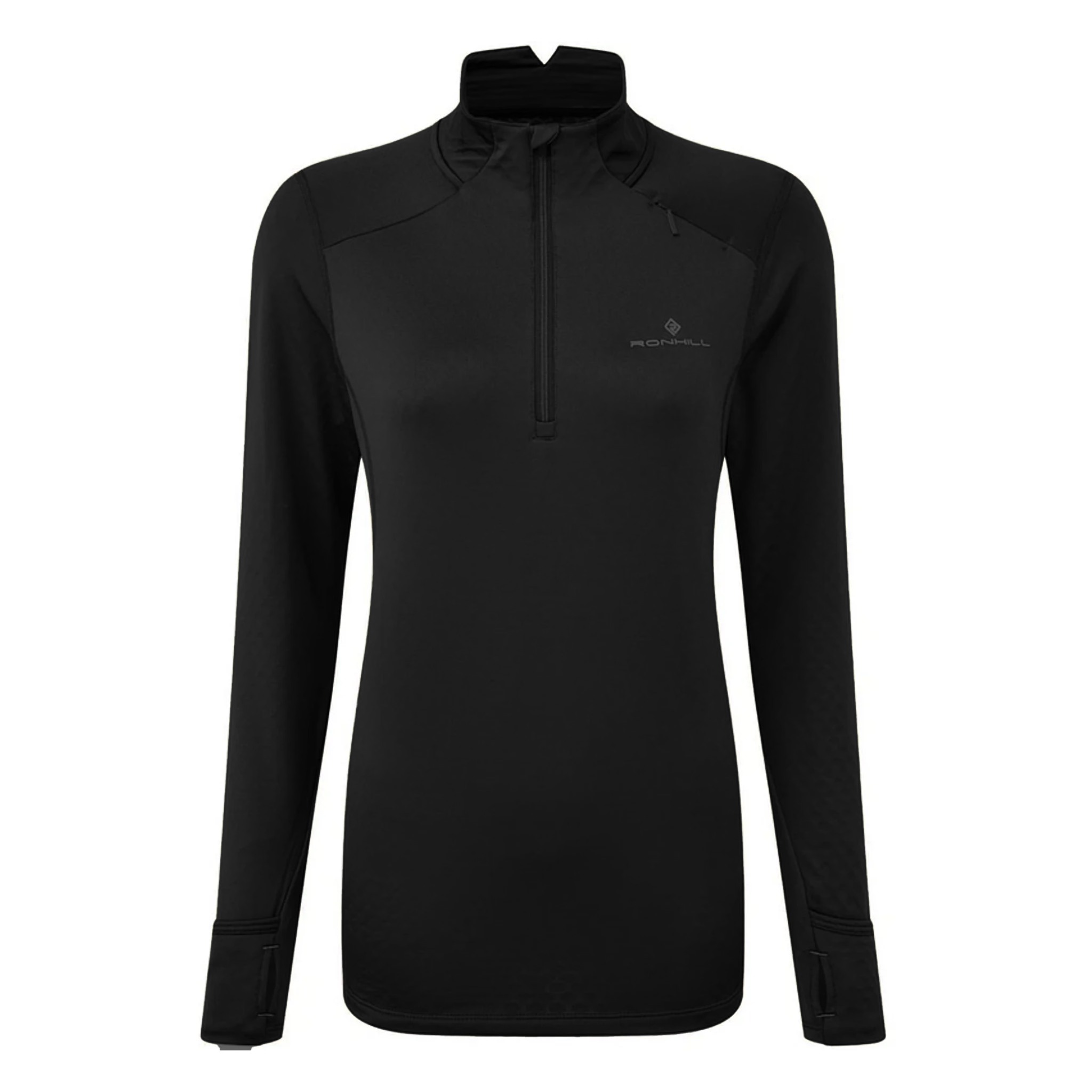 RonhillWomensTechPrismhalfzipblack