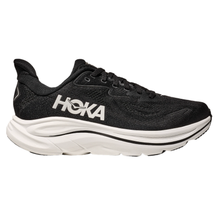 Hoka Womens Clifton 10 Wide - D Width - Black/White - Neutral - SS25