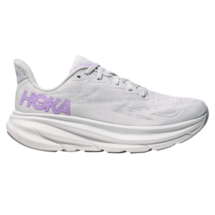Hoka Womens Clifton 9 - Cosmic Grey/Aster Flower - Neutral - SS25