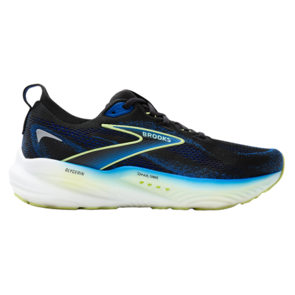 Brooks Mens Glycerin 22 - Black/Cobalt/Neo Yellow - Neutral - SS25
