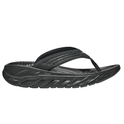 Hoka Mens Ora Recovery Flip - Black/Dark Gull Gray - AW25