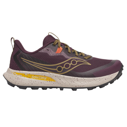 Saucony Womens Peregrine 15 - Wine/Kodiak - Trail - AW25